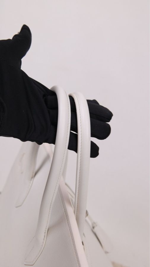 Hermes K刻 birkin35银扣手提包-14