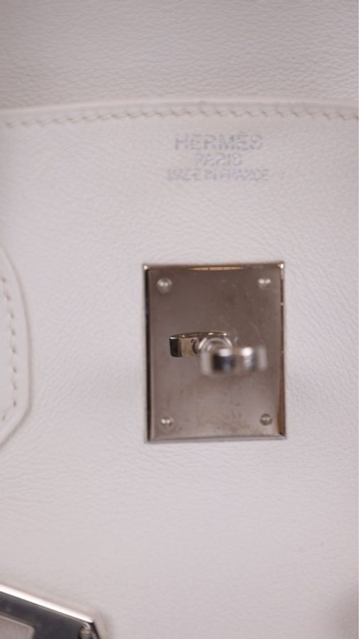 Hermes K刻 birkin35银扣手提包-23