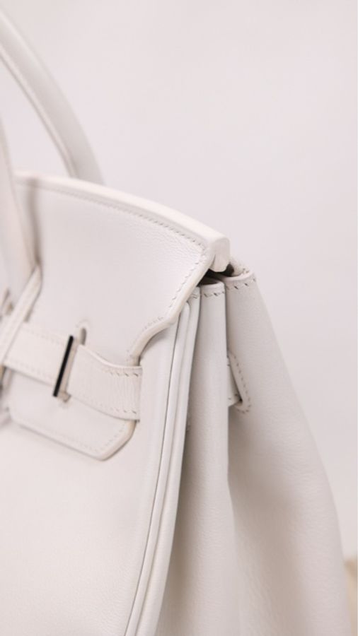 Hermes K刻 birkin35银扣手提包-26