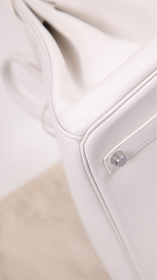 Hermes K刻 birkin35银扣手提包-27