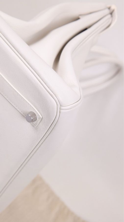 Hermes K刻 birkin35银扣手提包-28