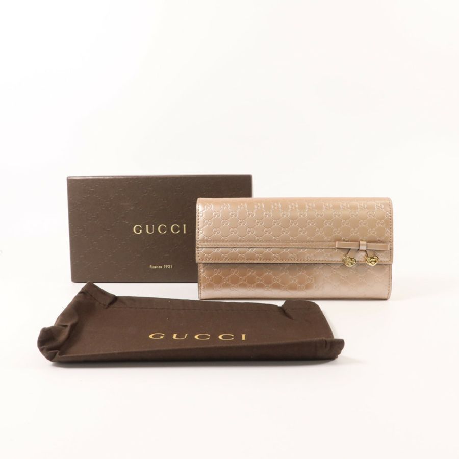 GUCCI 牛皮皮革Guccissima Long Wallet長錢包-7