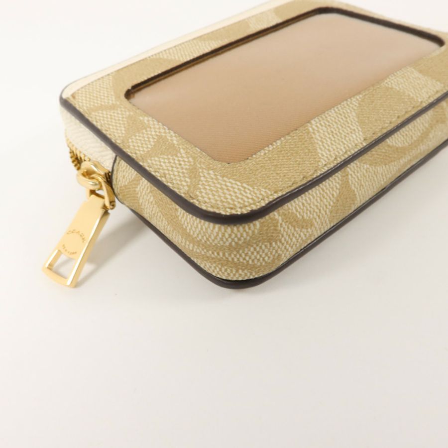 COACH 塗層帆布Zip Card Case卡片套-12