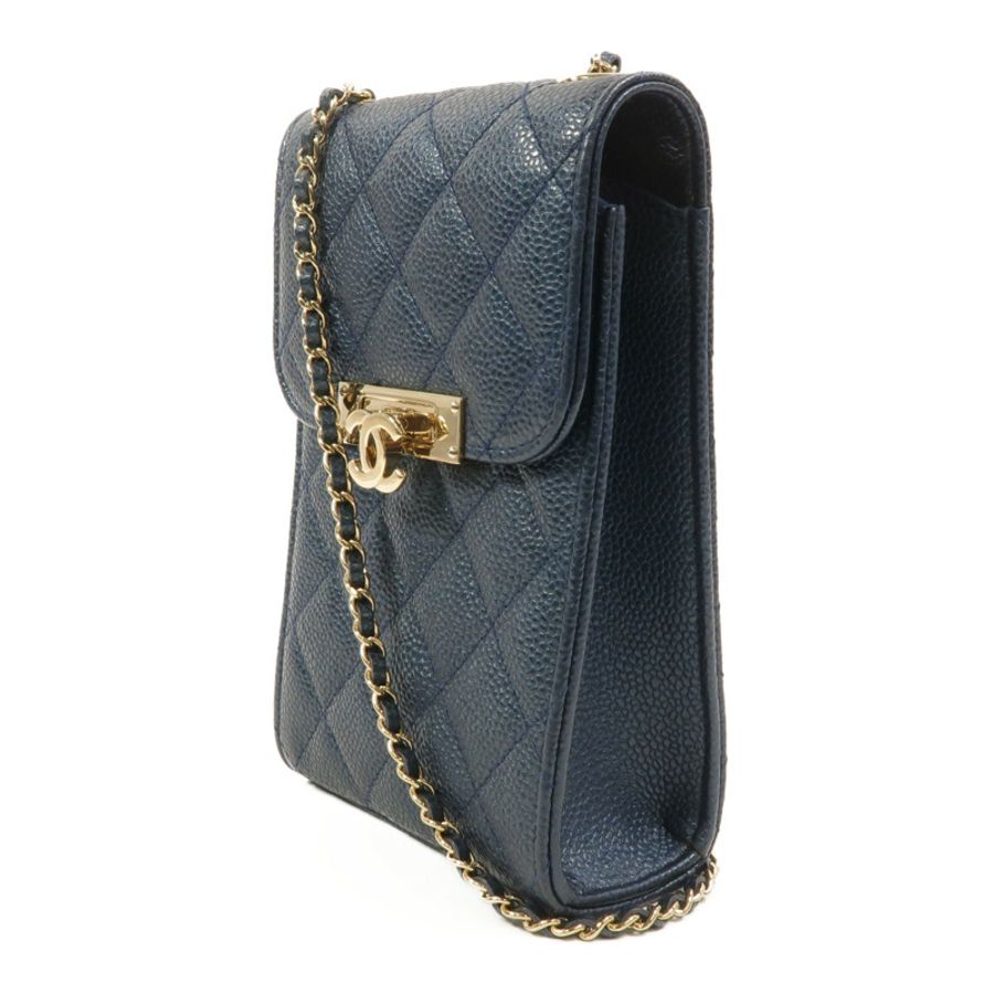 CHANEL 牛皮皮革Phone Holder With Chain肩背袋-2