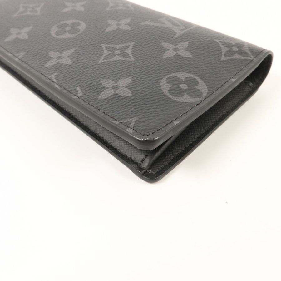 LOUIS VUITTON Monogram Eclipse Brazza長錢包-12