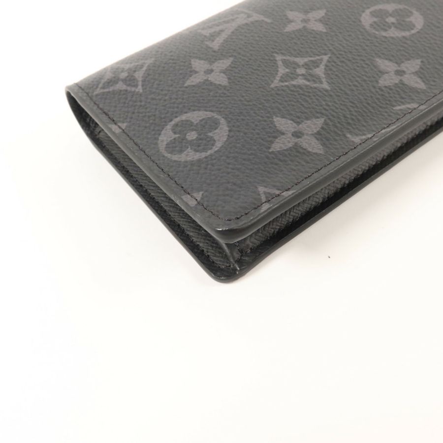 LOUIS VUITTON Monogram Eclipse Brazza長錢包-13