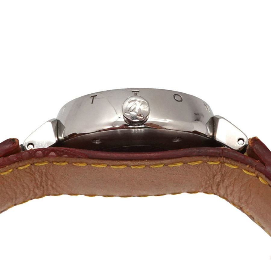 路易威登 Tambour Q1210 鑽石女錶 紫色錶殼石英錶-4