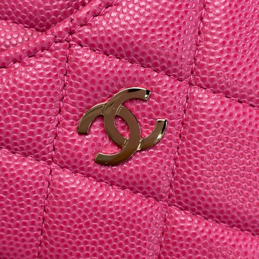 Full set Chanel 粉色長錢包卡包-4