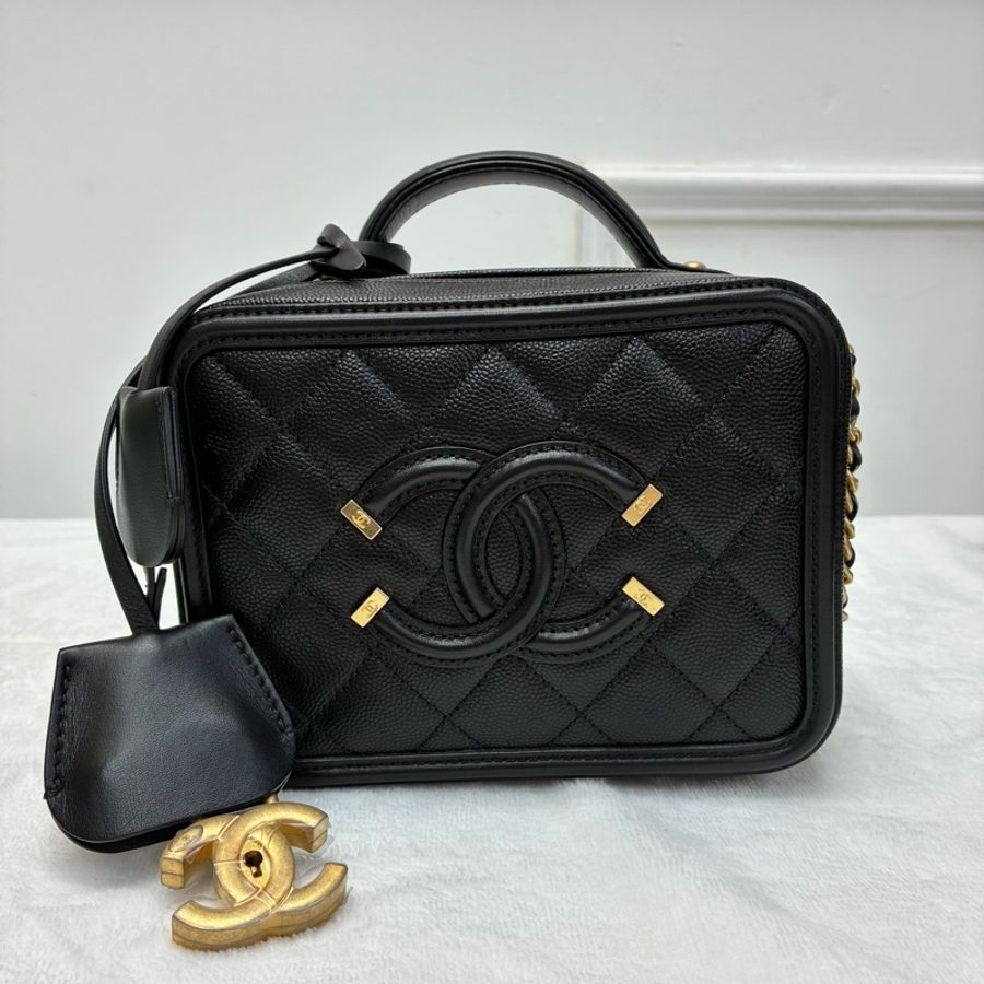 Full set Chanel 黑金Vanity Case 相機包-1
