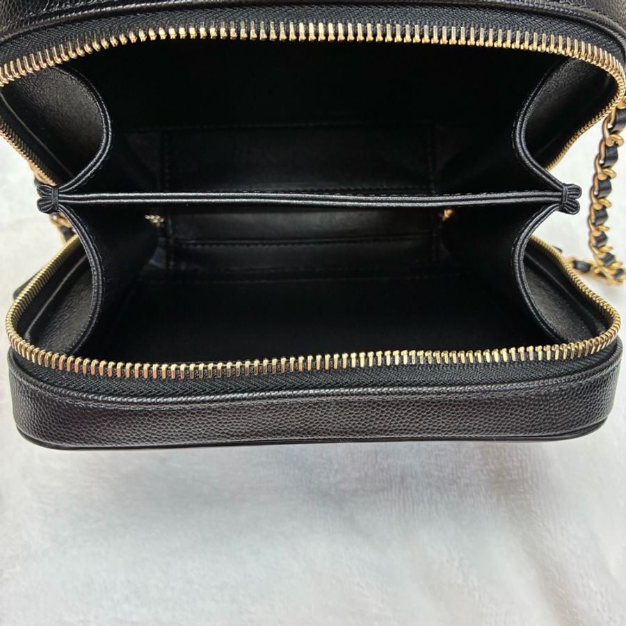 Full set Chanel 黑金Vanity Case 相機包-5