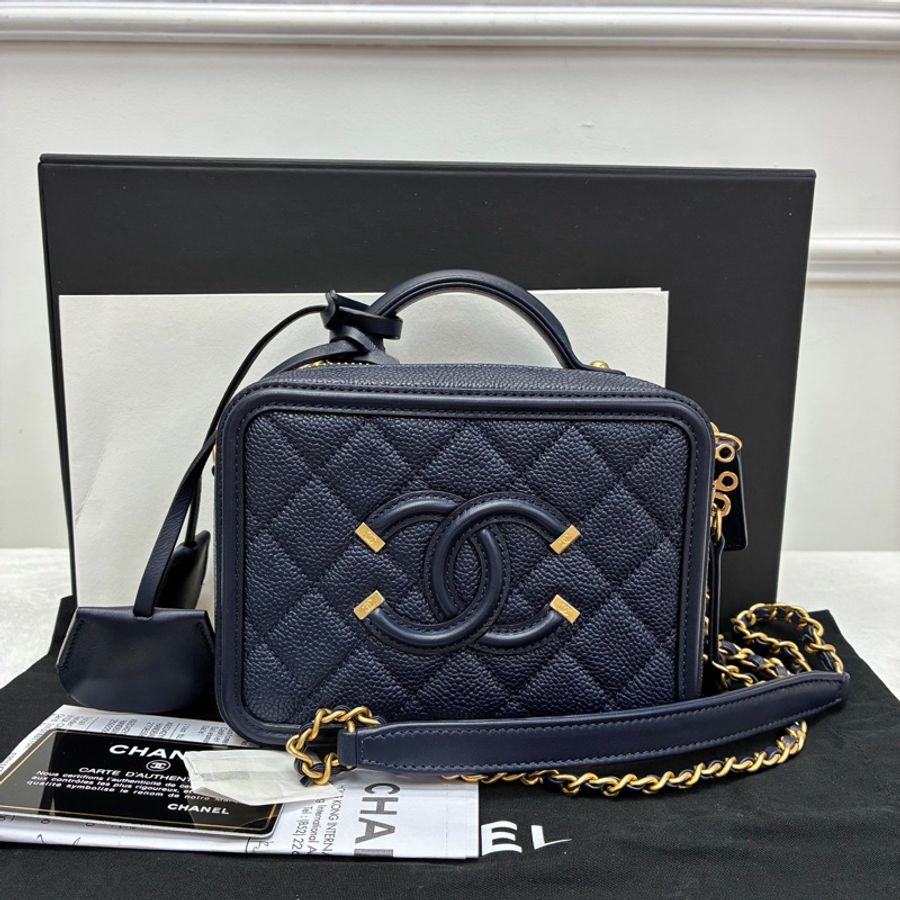 Chanel 相機包海軍藍 Vanity case-0