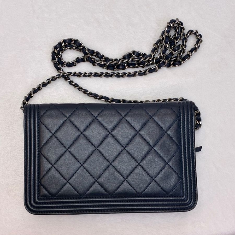 Full set Chanel Boy 海軍藍WOC連盒-2