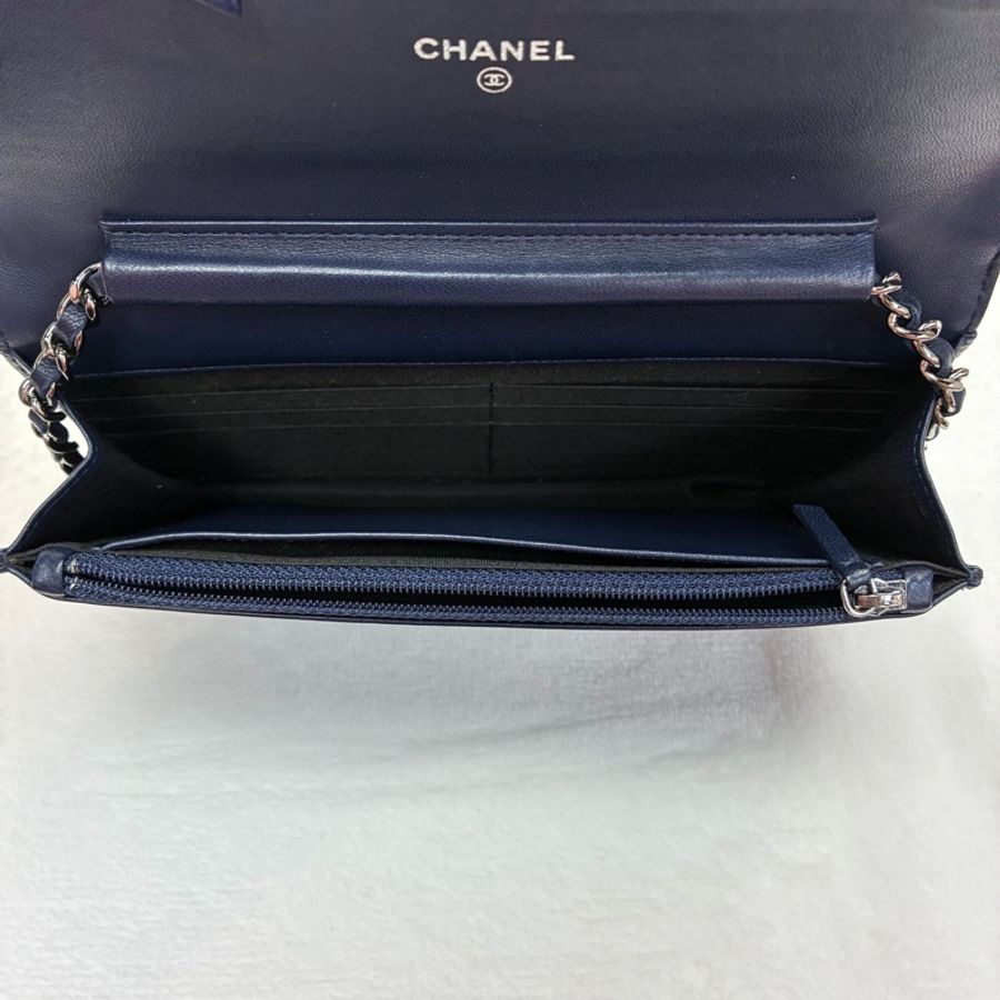 Full set Chanel Boy 海軍藍WOC連盒-7