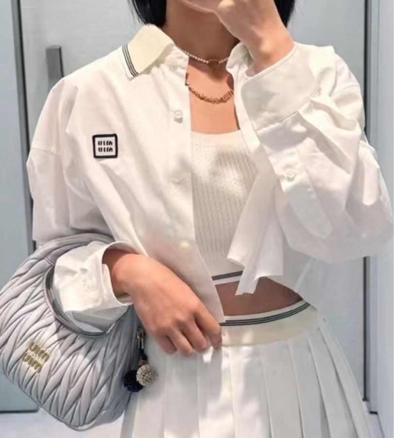 Miu Miu短款棉襯衫-1