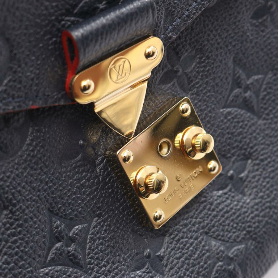 路易威登 Pochette Metis 單肩斜背包 M44071 皮革海軍藍二手-7