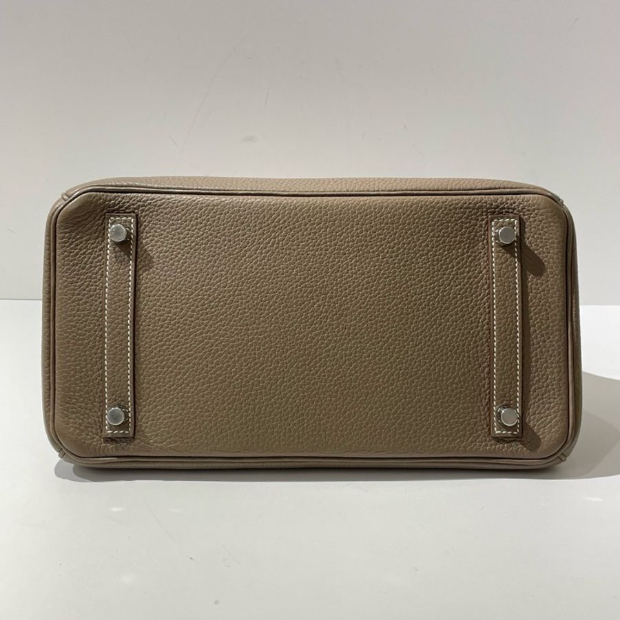 Hermes愛馬仕Birkin 30 大象灰銀扣 T刻 TC皮 經典鉑金手提包-6