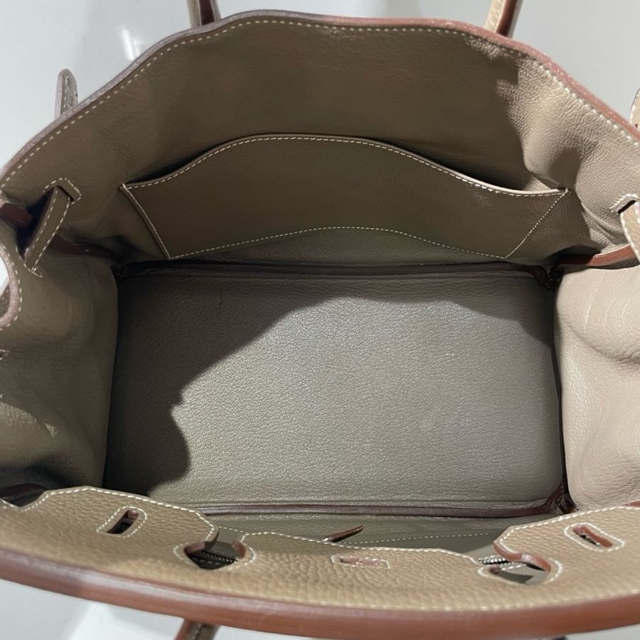 Hermes愛馬仕Birkin 30 大象灰銀扣 T刻 TC皮 經典鉑金手提包-10