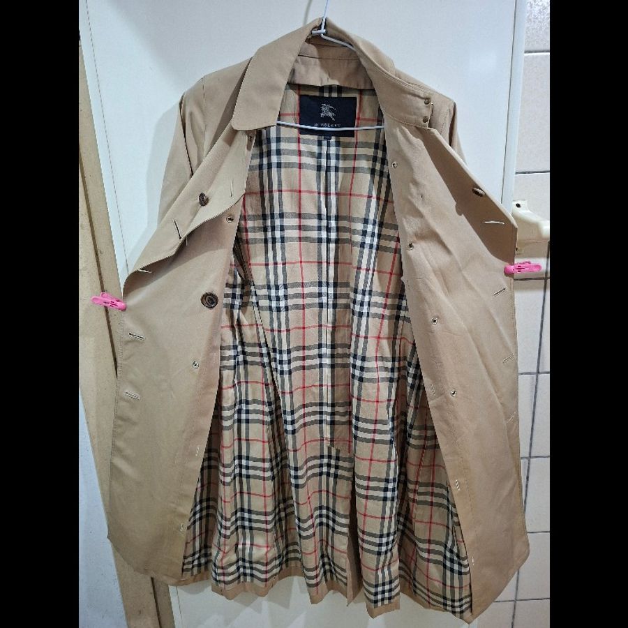 40碼/原價8萬/Burberry/時尚女神長版風衣/有腰帶-0