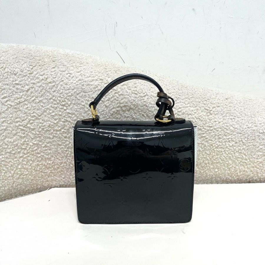 Louis Vuitton Spring Street漆皮拼色郵差包 寬肩帶單肩斜挎包-1