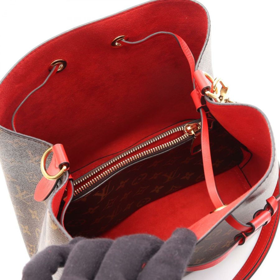 路易威登 NeoNoe 單肩包 M44021 Monogram 帆布 Coquelicot 皮革-2