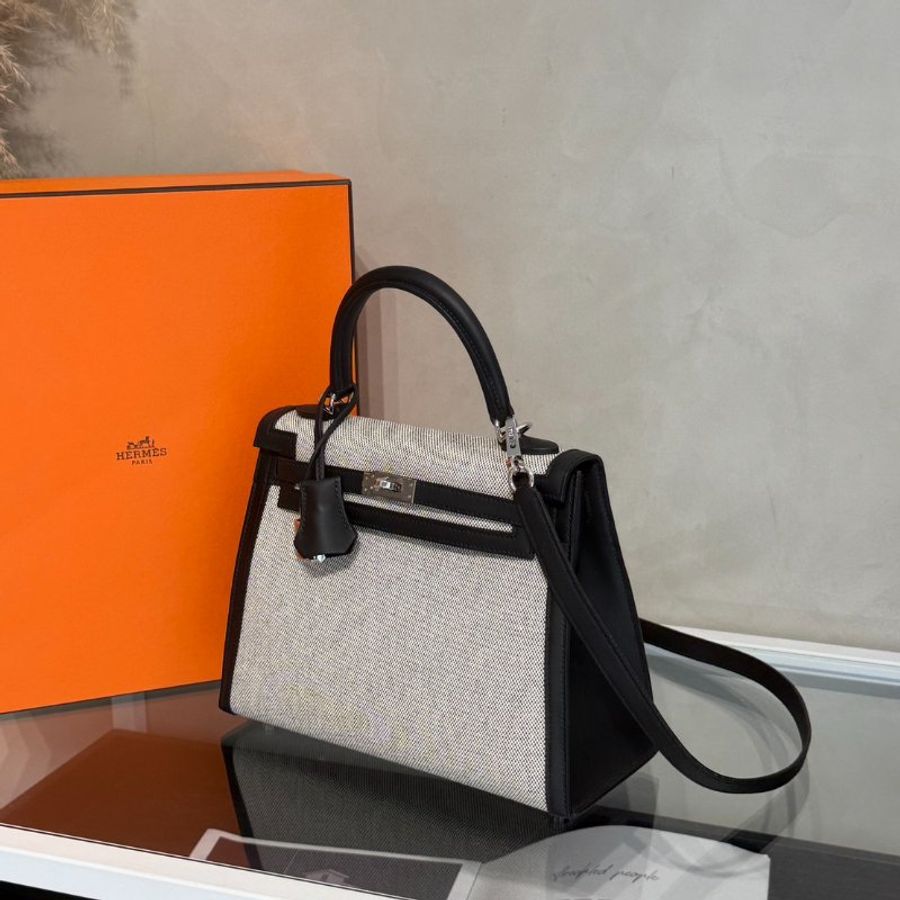 HERMES Kelly 25 - 熊貓銀 K-2