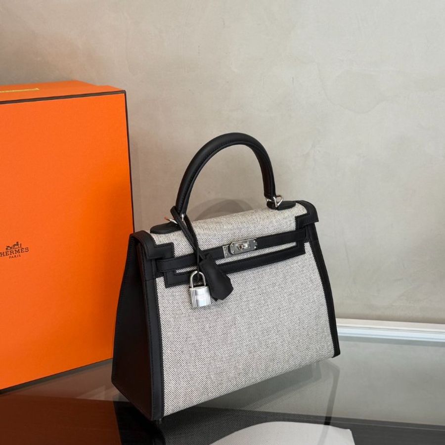 HERMES Kelly 25 - 熊貓銀 K-3