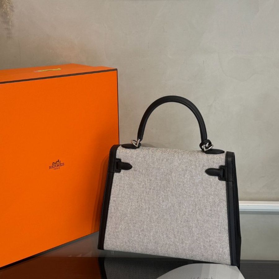 HERMES Kelly 25 - 熊貓銀 K-8