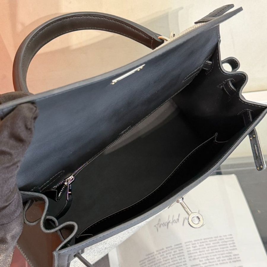 HERMES Kelly 25 - 熊貓銀 K-12