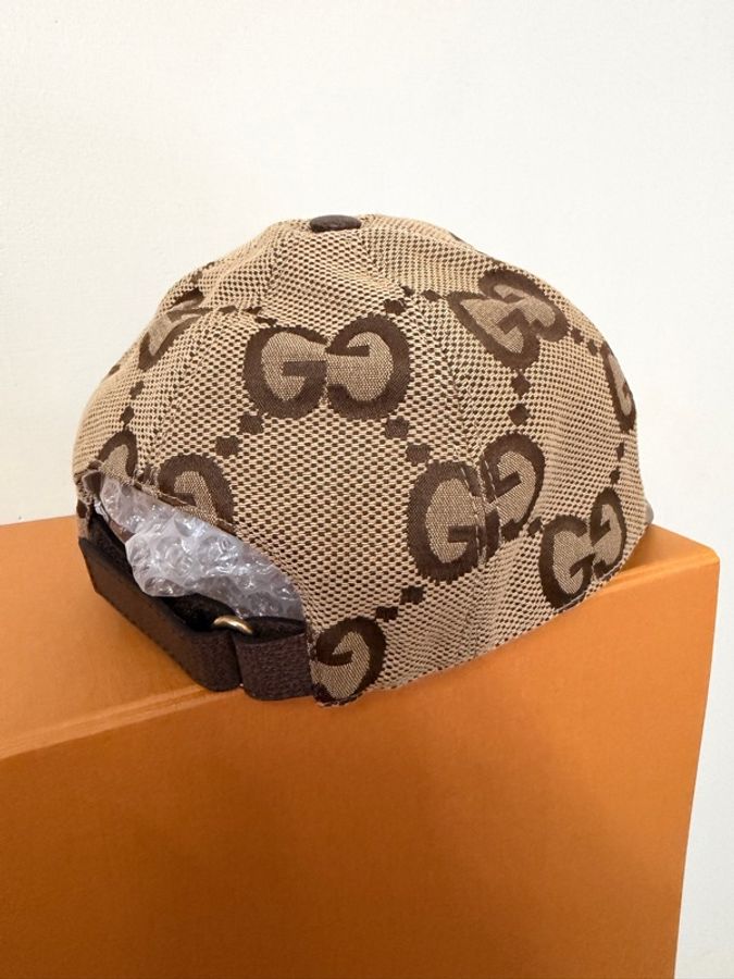 99新✨古馳Gucci Giant Logo鴨舌帽M號-1