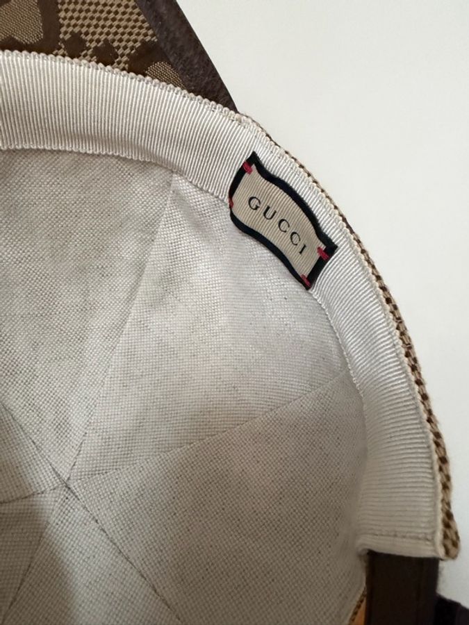 99新✨古馳Gucci Giant Logo鴨舌帽M號-6