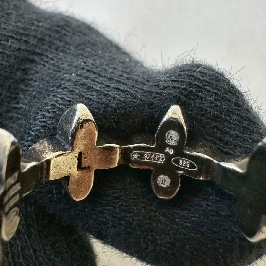 LV 全新Flower Puffy Chain純銀戒-5