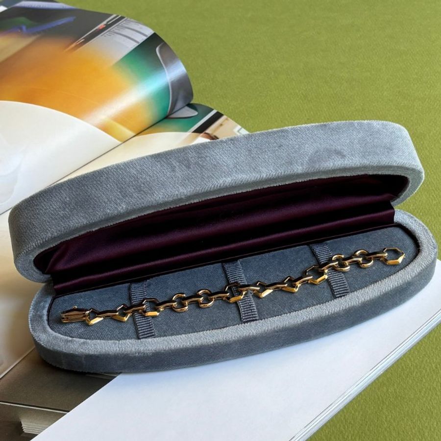 高級珠寶系列 ::GUCCI:: Horsebit 系列 18K金 馬銜扣金手鏈-1