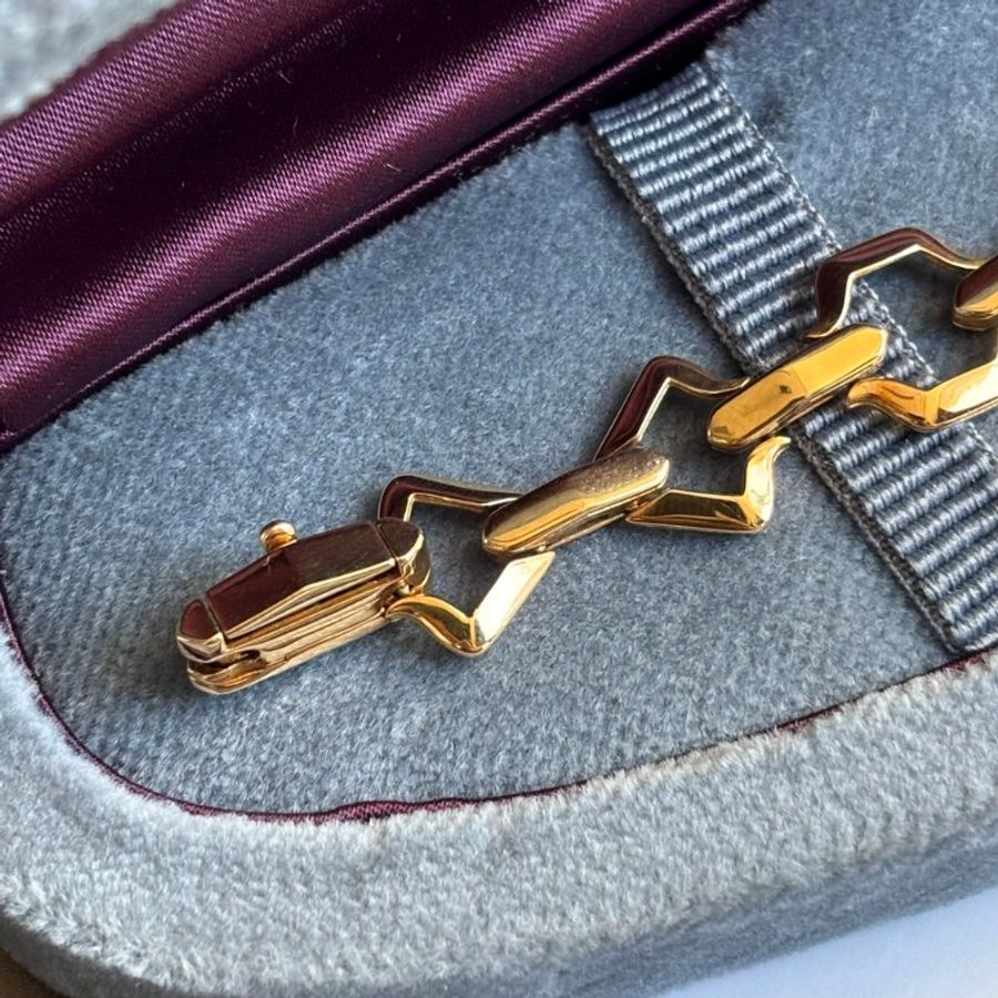 高級珠寶系列 ::GUCCI:: Horsebit 系列 18K金 馬銜扣金手鏈-3