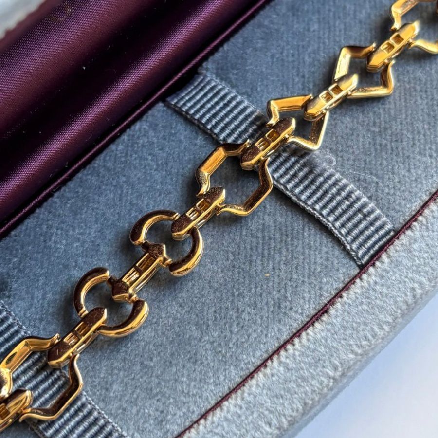 高級珠寶系列 ::GUCCI:: Horsebit 系列 18K金 馬銜扣金手鏈-11