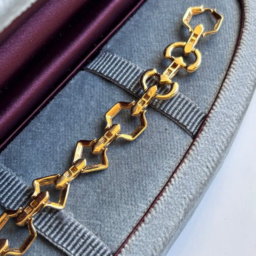 高級珠寶系列 ::GUCCI:: Horsebit 系列 18K金 馬銜扣金手鏈-12