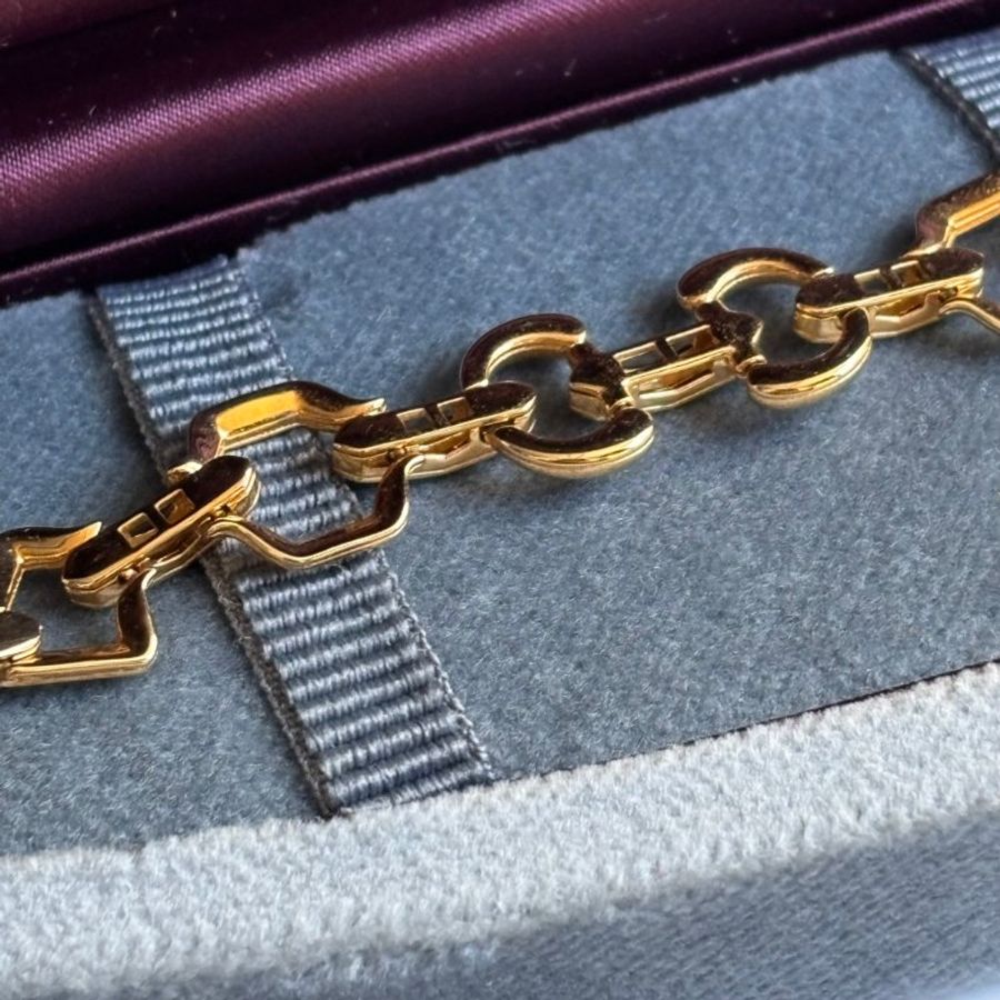 高級珠寶系列 ::GUCCI:: Horsebit 系列 18K金 馬銜扣金手鏈-14