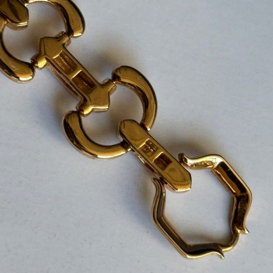高級珠寶系列 ::GUCCI:: Horsebit 系列 18K金 馬銜扣金手鏈-25