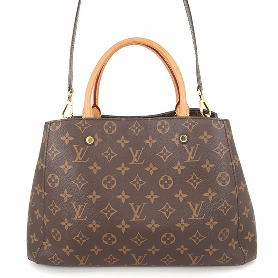 路易威登 Monogram Montaigne MM 手提包 M41056 路易威登兩用單肩包 女士-0