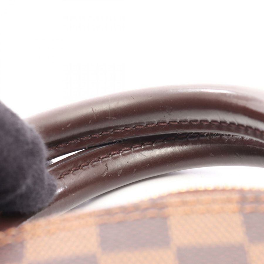 路易威登 Alma 手提包 N51131 Damier 帆布皮革棕色 Ebene 二手女士-8