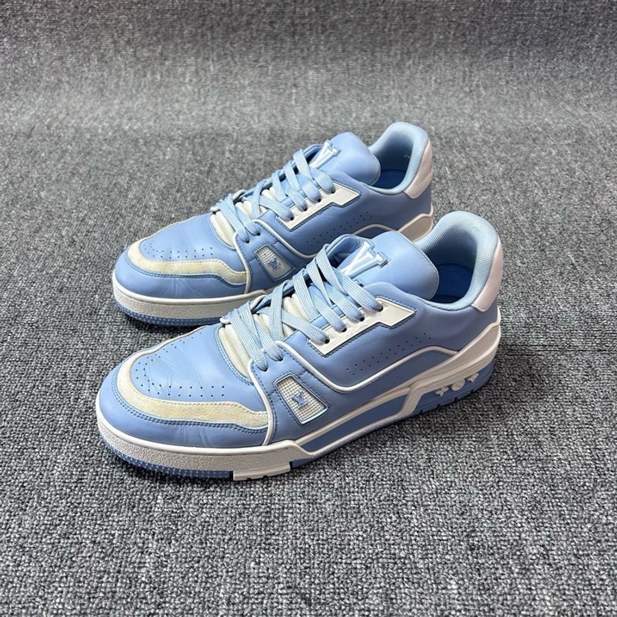 Louis Vuitton 路易威登 LV Trainer 天藍白 休閒板鞋40.5碼-0