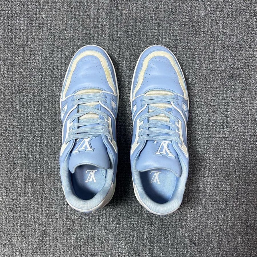 Louis Vuitton 路易威登 LV Trainer 天藍白 休閒板鞋40.5碼-4