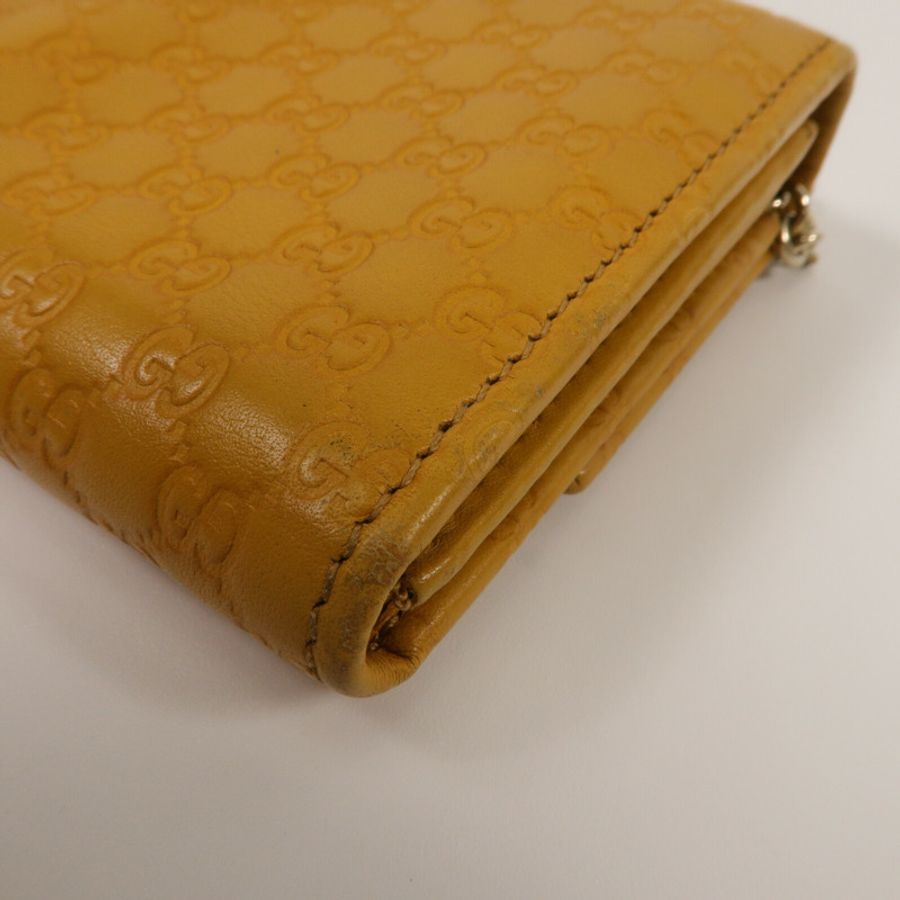 GUCCI 牛皮皮革Pouch Long wallet鏈帶肩背袋-11