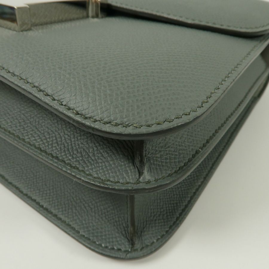 HERMES Epsom皮革Constance 24肩背袋Bleu Orage-10
