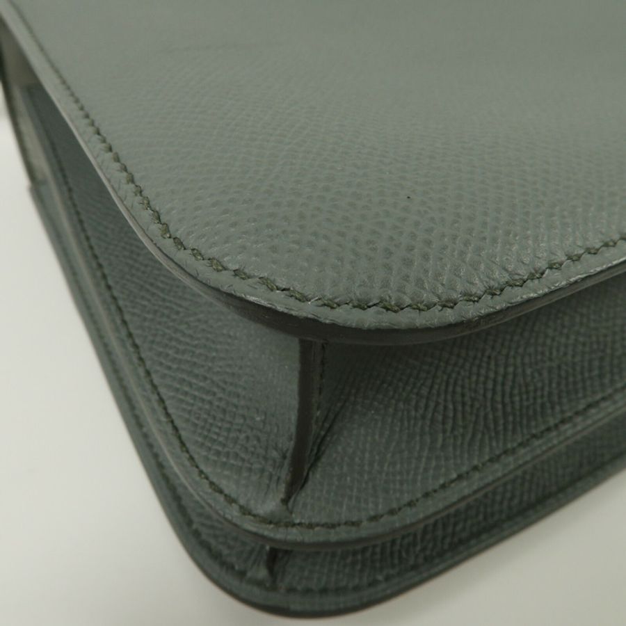 HERMES Epsom皮革Constance 24肩背袋Bleu Orage-11
