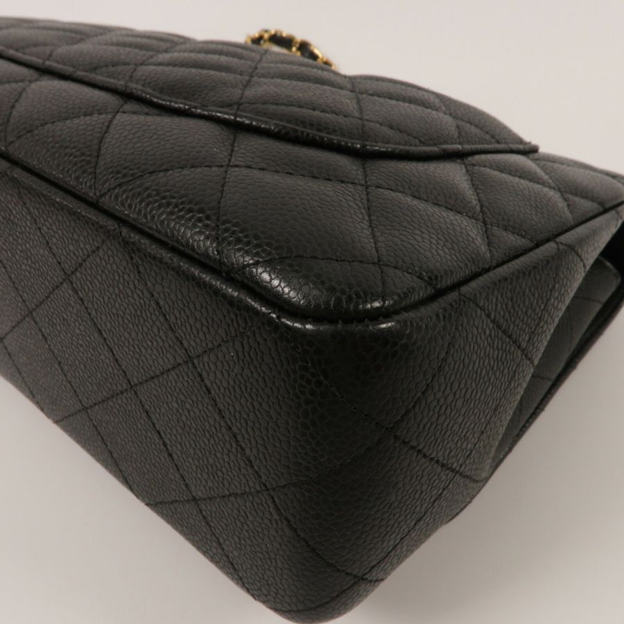 CHANEL 牛皮皮革Large Classic鏈帶肩背袋-15
