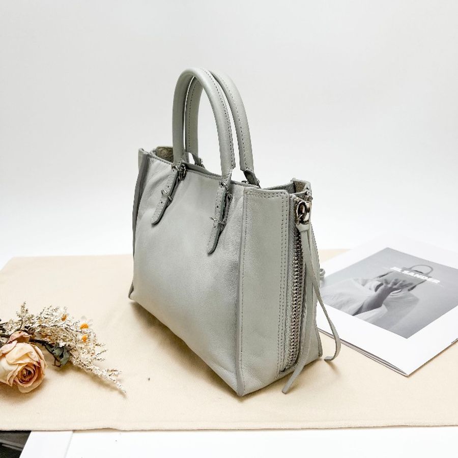 BALENCIAGA/巴黎世家 Classic灰色機車手提包-3