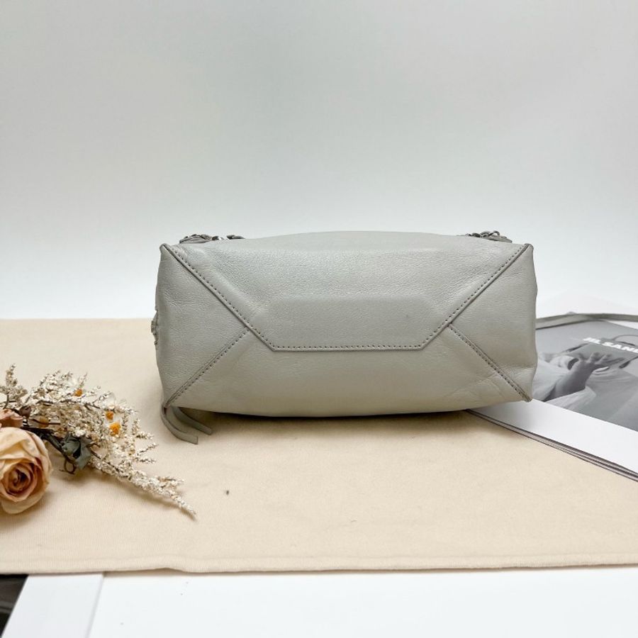 BALENCIAGA/巴黎世家 Classic灰色機車手提包-4