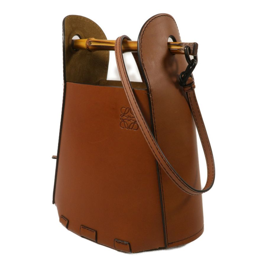 LOEWE 牛皮皮革Bamboo Bucket Bag手挽肩背兩用袋-1