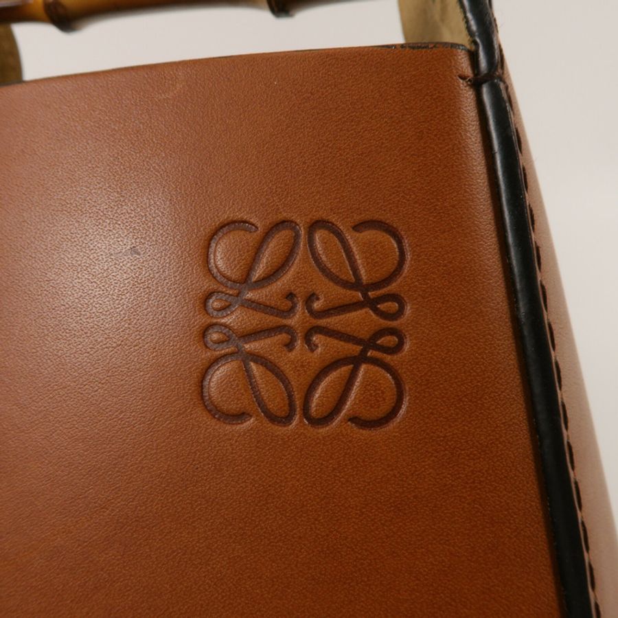 LOEWE 牛皮皮革Bamboo Bucket Bag手挽肩背兩用袋-6