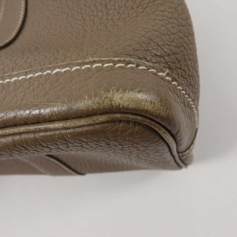 HERMES Negonda皮革Garden Party TPM手挽袋Etoupe-8